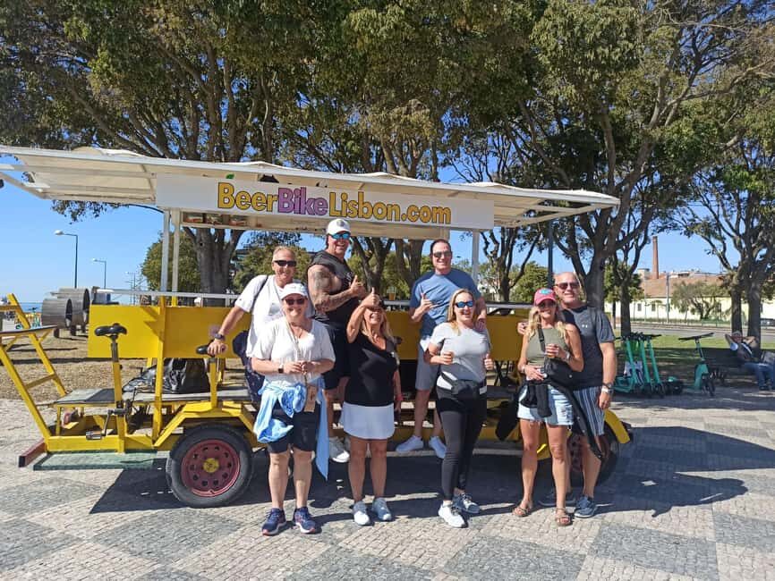 Lisbon: 1-Hour Beer or Sangria Bike Sightseeing Tour - The ride along the Tejo waterfront: Torre de Belém and the Monument area