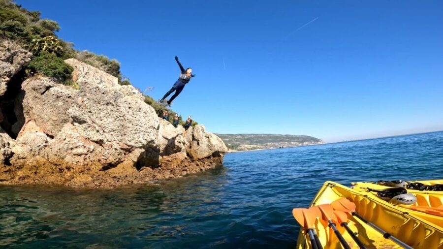 Lisbon: Arrábida Kayak and Coasteering Adventure Tour - Anicha Island snorkeling in the zoological marine reserve