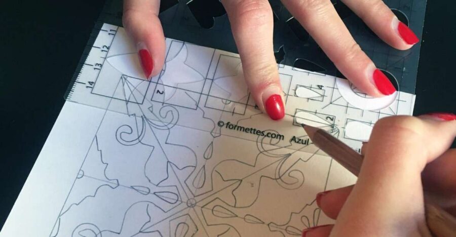 Lisbon: Azulejos' Design Create Your Own Tile Workshop - The 2.5-hour flow: pencil, marker, watercolor, then the tile transfer