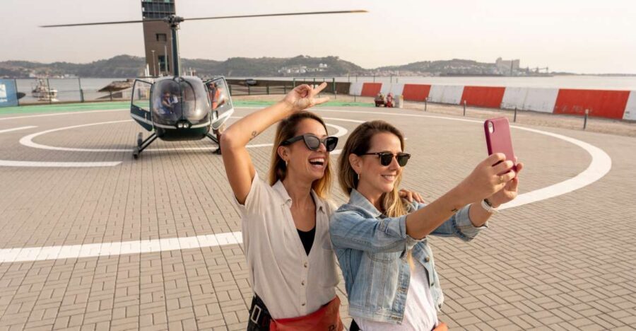 Lisbon: City and Coastline Sightseeing Helicopter Flight - The Belém section: Belém Tower and Jerónimos Monastery from above