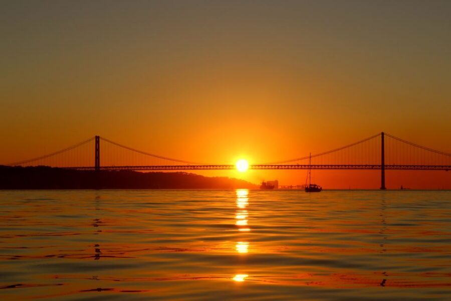 Lisbon: Daylight or Sunset on a Vintage Sailboat - Monument of the Discoveries and Belém Tower from the Tagus