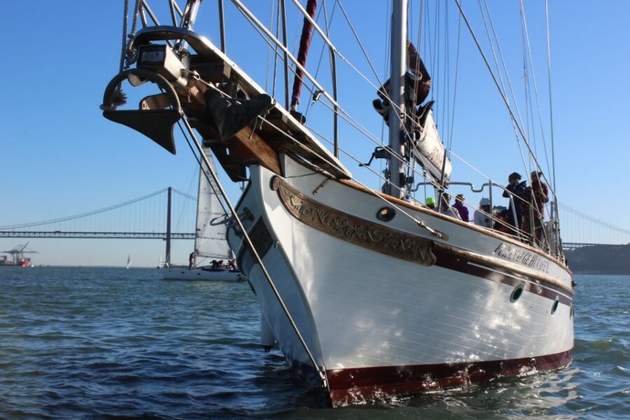 Lisbon: Daylight or Sunset on a Vintage Sailboat - Where you meet: Santo Amaro Dock gate 1 under 25 de Abril
