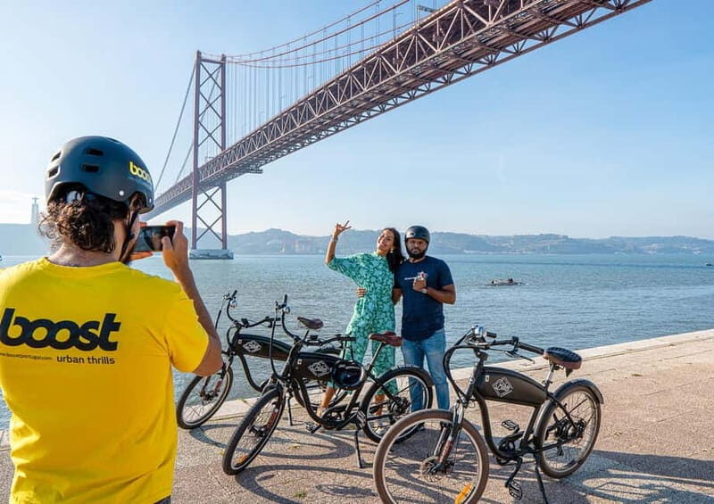 Lisbon: Electric Bike Tour by the River to Belém - Commerce Square start to 25 de Abril Bridge: getting your bearings fast
