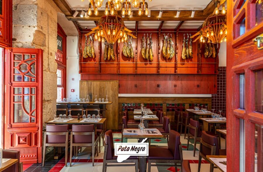 Lisbon Food and Wine Tastings (3 Restaurants) - Pata Negra Steakhouse & Tapas: cheese, pata negra cured ham, and Port