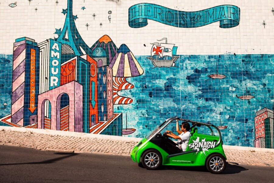 Lisbon: GPS-Guided Spinach Tour by Electric Car - 3 Hours to Stitch Together Lisbon Neighborhoods