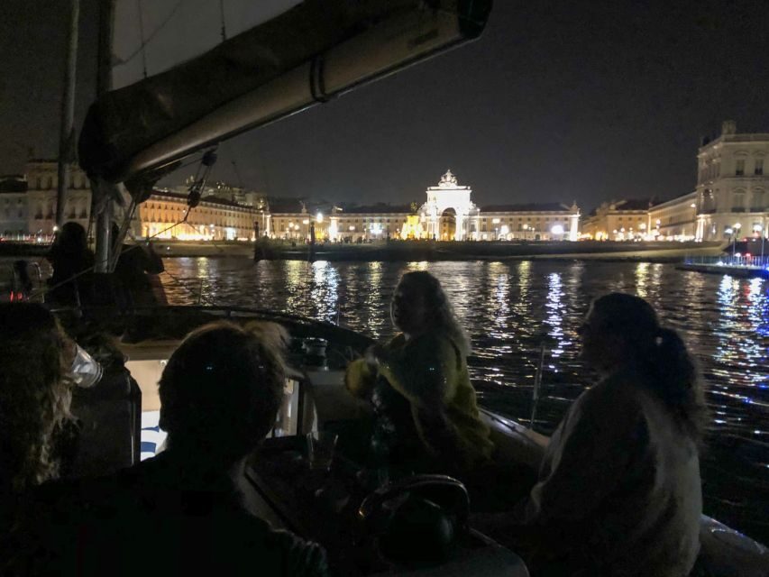 Lisbon: Luxury Sailboat Cruise at Night - Christ the King at night: closing out Lisbon’s skyline