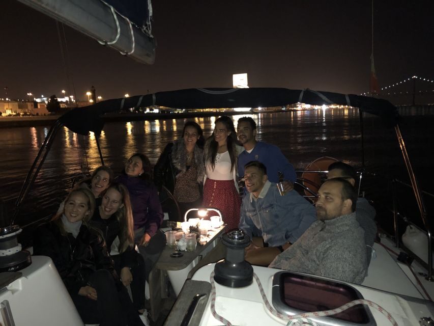 Lisbon: Luxury Sailboat Cruise at Night - The Belém-to-central river route: how the first photo stops land