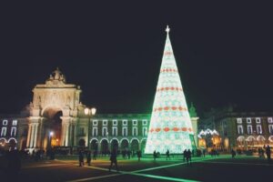 Lisbon: Private Christmas Lights Tour by Eco Tuk Tuk - Where You Meet: Travessa do Carvalho 25 and the A+A Library Spot