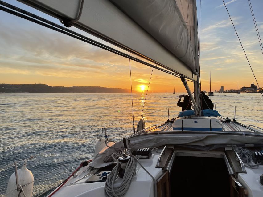 Lisbon: Sunset Sailing Boat Cruise with Wine - Christ Monument: closing views and the best late-light effect
