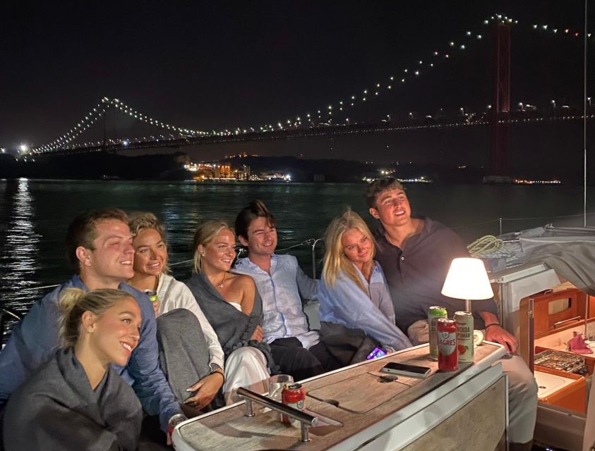 Lisbon: Tagus River Cruise, Morning, Day, Sunset, or Night - What’s included: welcome drink, light snacks, and the vibe aboard